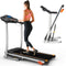 Supfirm Folding Treadmill 2.5HP 12KM/H, Foldable Home Fitness Equipment with LCD for Walking & Running, Cardio Exercise Machine, 4 Incline Levels, 12 Preset or Adjustable Programs, Bluetooth Connectivity, Bla