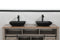 Supfirm Supfirm 13.0" L -18.13" W -4" H Matte Shell Glass Rectangular Vessel Bathroom Sink in Black with Matte Black Faucet and Pop-Up Drain in Matte Black
