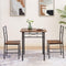 3-Piece Kitchen Dining Room Table Set Retro Brown chair - Supfirm