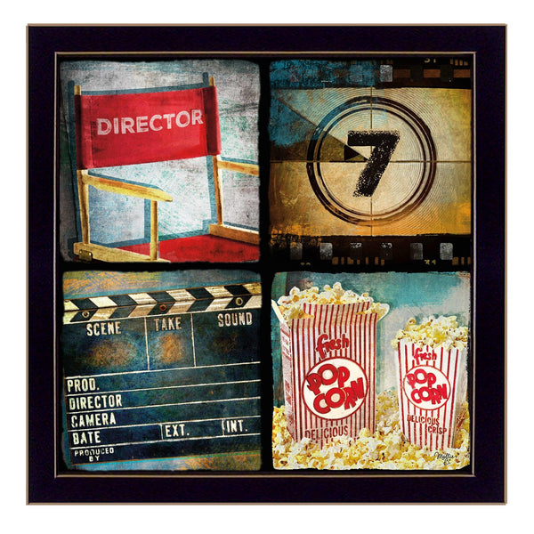 Supfirm "At The Movies" By Mollie B., Printed Wall Art, Ready To Hang Framed Poster, Black Frame - Supfirm