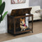 23.6"L x 20"W x 26"H Dog Crate Furniture with Cushion, Wooden Dog Crate Table, Double-Doors Dog Furniture, Dog Kennel Indoor for Small Dog, Dog House, Dog Cage Small, Rustic Brown - Supfirm
