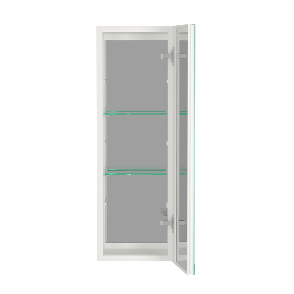 Supfirm 30x10 inch White Medicine Cabinet With Storage Aluminum Bathroom Medicine Cabinets Mirror Adjustable Glass Shelves Right Open - Supfirm