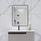 Supfirm 32 x 24 in. Rectangular Black Framed Wall-Mount Anti-Fog LED Light Bathroom Vanity Mirror - Supfirm