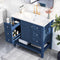 36" Bathroom Vanity with Sink Combo, One Cabinet and Three Drawers, Solid Wood and MDF Board, Blue - Supfirm