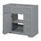36" Bathroom Vanity without Sink, Cabinet Base Only, One Cabinet and Six Drawers, Grey - Supfirm