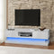 Supfirm 63 inch  WHITE morden TV Stand with LED Lights,high glossy front TV Cabinet,can be assembled in Lounge Room, Living Room or Bedroom,color:WHITE - Supfirm