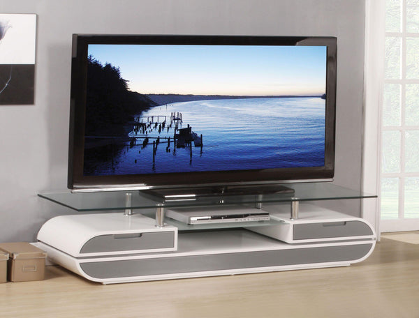 ACME Lainey TV Stand in White & Gray 91142 - Supfirm