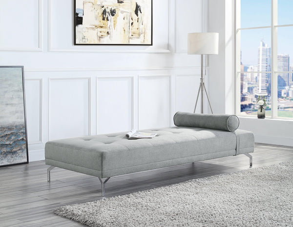 ACME Quenti Sofa Bed w/Pillow in Gray Melange Velvet LV00826 - Supfirm