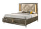 ACME Skylar Full Bed w/Storage, LED, PU & Dark Champagne 25335F - Supfirm