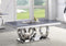 ACME Zasir Coffee Table, Gray Printed Faux Marble & Mirrored Silver Finish 87335 - Supfirm