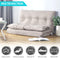 Supfirm Adjustable Fabric Folding Chaise Lounge Sofa Floor Couch and Sofa(Beige) - Supfirm