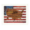 Supfirm "American Flag USA Map" By Marla Rae, Printed Wall Art, Ready To Hang Framed Poster, White Frame - Supfirm