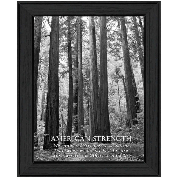 Supfirm "American Strength" By Trendy Decor4U, Printed Wall Art, Ready To Hang Framed Poster, Black Frame - Supfirm