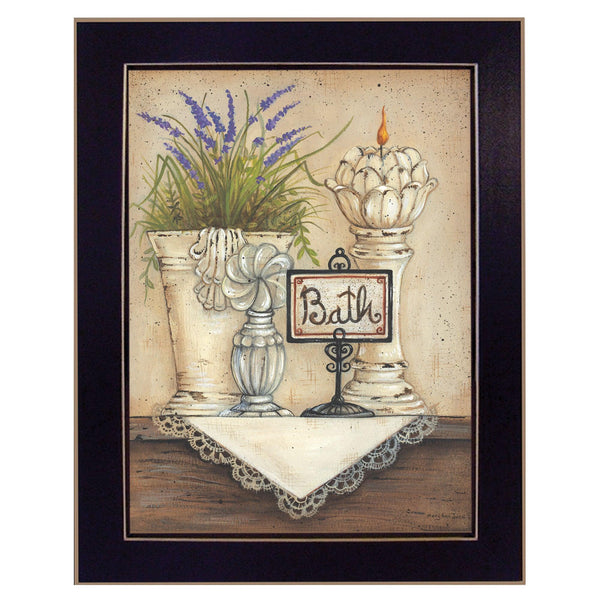 Supfirm "Bath" By Mary June, Printed Wall Art, Ready To Hang Framed Poster, Black Frame - Supfirm