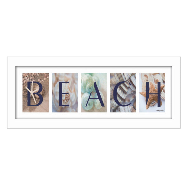 Supfirm "Beach" By Robin-Lee Vieira, Printed Wall Art, Ready To Hang Framed Poster, White Frame - Supfirm