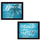 Supfirm "Beach Life Collection" 2-Piece Vignette By Cindy Jacobs, Printed Wall Art, Ready To Hang Framed Poster, Black Frame - Supfirm