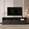 Supfirm Black modern minimalist TV cabinet 80 inch TV stand, open locker Living Room Bedroom - Supfirm