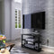 Supfirm Black Multi-function TV Stand Height Adjustable Bracket Swivel 3-Tier - Supfirm
