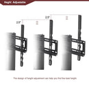 Supfirm Black Multi-function TV Stand Height Adjustable Bracket Swivel 3-Tier - Supfirm
