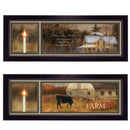 Supfirm "Bless Our Home Collection" 2-Piece Vignette By Robin-Lee Vieira, Printed Wall Art, Ready To Hang Framed Poster, Black Frame - Supfirm