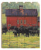 Supfirm "By the Red Barn" By Artisan Bonnie Mohr, Printed on Wooden Picket Fence Wall Art - Supfirm