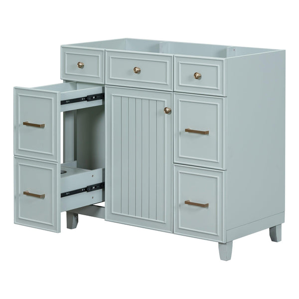 [Cabinet Only] 36" Bathroom Vanity-Green(Sink not included) - Supfirm