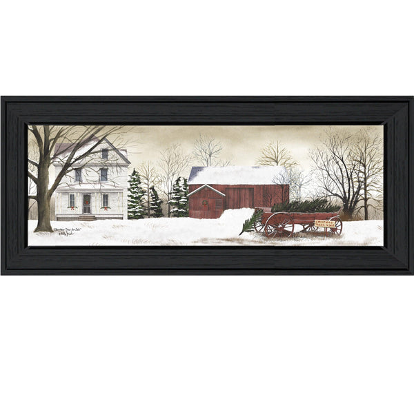 Supfirm "Christmas Trees for Sale" By Billy Jacobs, Printed Wall Art, Ready To Hang Framed Poster, Black Frame - Supfirm