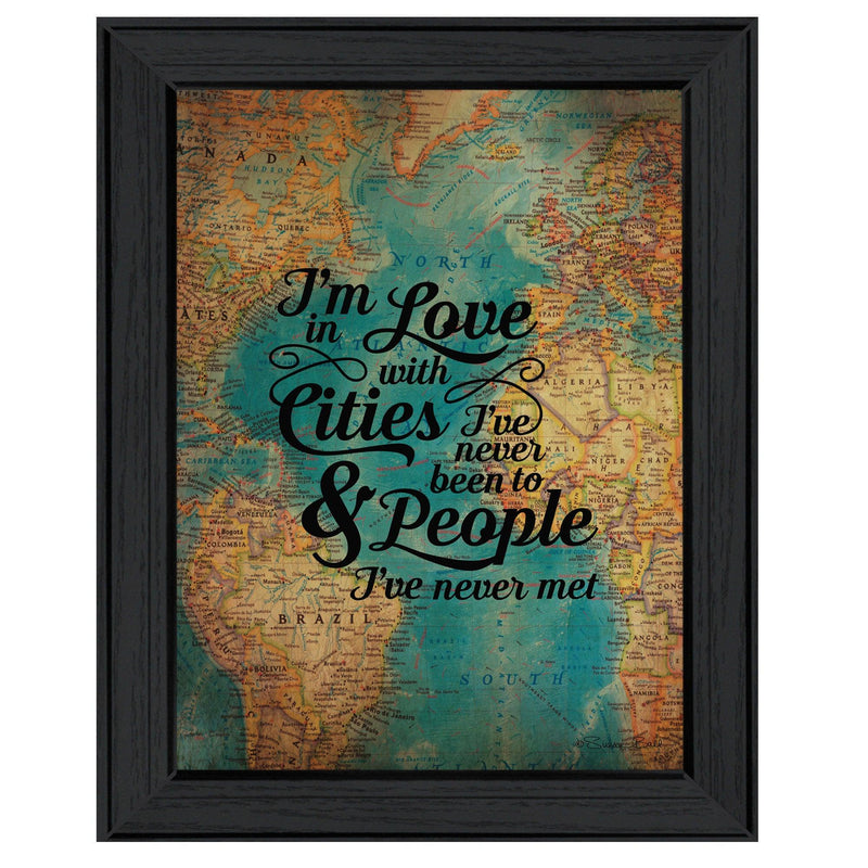 Supfirm "Cities and People" By Susan Ball, Printed Wall Art, Ready To Hang Framed Poster, Black Frame - Supfirm