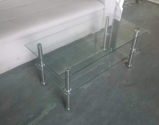 Supfirm Clear Clear Glass Coffee Table, Tempered Glass Coffee Table for Living Room - Supfirm