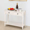 Supfirm Console Table Sideboard Wooden Sofa Table with 2 Drawers and Bottom Shelf for Bedroom (White) - Supfirm