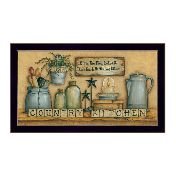Supfirm "Country Kitchen" By Mary June, Printed Wall Art, Ready To Hang Framed Poster, Black Frame - Supfirm