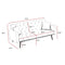 Supfirm Cream White  Convertible Folding Futon Sofa Bed , Sleeper Sofa Couch for Compact Living Space. - Supfirm
