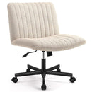 Criss Cross Chair Plus Size Criss Office Chair Sit Cross-legged Armless Swivel Home Modern Home Office Desk Chair Swivel Adjustable Vanity Chair - Supfirm