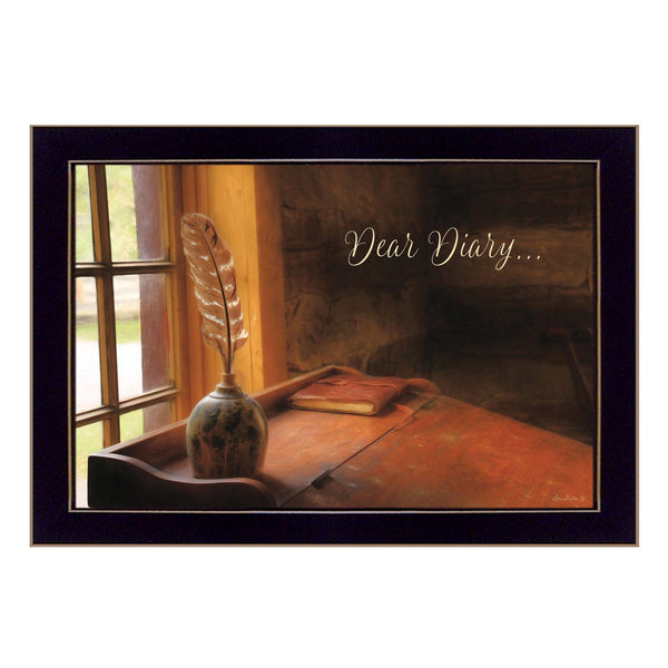 Supfirm "Dear Diary" By Lori Deiter, Printed Wall Art, Ready To Hang Framed Poster, Black Frame - Supfirm