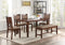Espresso Color Dining Room Furniture Unique Modern 6pc Set Dining Table 4x Side Chairs and A Bench Solid wood Rubberwood and veneers - Supfirm
