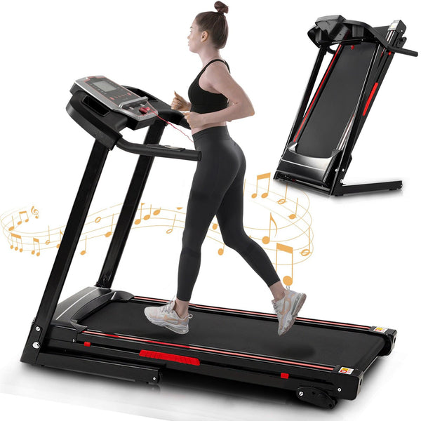 Folding Treadmills for Home - 3.5HP Portable Foldable with Incline, Electric Treadmill for Running Walking Jogging Exercise with 12 Preset Programs, Indoor Workout Training Space Save Apartment,APP - Supfirm