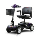 Supfirm Four wheels Compact Travel Mobility Scooter with 300W Motor for Adult-300lbs, Dark Purple - Supfirm