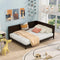 Full Size Wood Daybed/Sofa Bed, Espresso - Supfirm