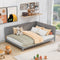Full Size Wood Daybed/Sofa Bed, Gray - Supfirm