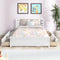 Full Size Wood Platform Bed Frame with 4 Storage Drawers and Headboard of White Color for All Ages - Supfirm