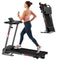 FYC Folding Treadmill for Home with Desk - 2.5HP Compact Electric Treadmill for Running and Walking Foldable Portable Running Machine for Small Spaces Workout, 265LBS Weight Capacity - Supfirm