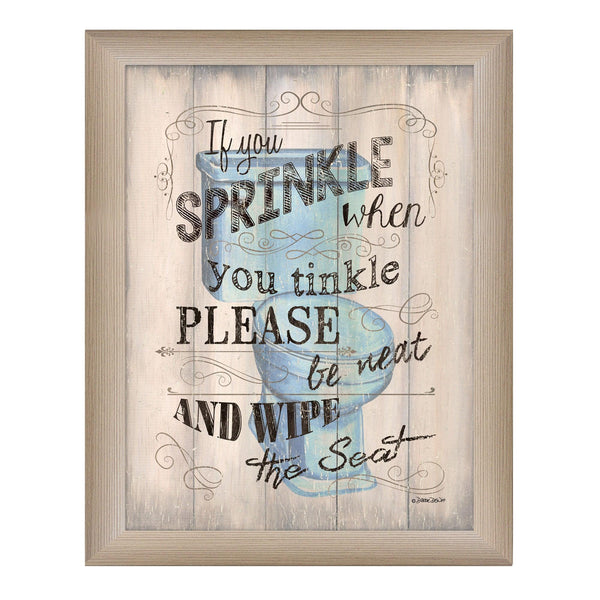 Supfirm "If You Sprinkle" By Debbie DeWitt, Printed Wall Art, Ready To Hang Framed Poster, Beige Frame - Supfirm