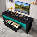 Supfirm LED TV stand modern TV stand with storage Entertainment Center with drawer TV cabinet for Up to 75 inch for Gaming Living Room Bedroom - Supfirm