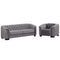 Supfirm Modern 3-Piece Sofa Sets with Rubber Wood Legs,Velvet Upholstered Couches Sets Including Three Seat Sofa, Loveseat and Single Chair for Living Room Furniture Set,Gray - Supfirm