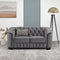 Supfirm Modern 3-Piece Sofa Sets with Rubber Wood Legs,Velvet Upholstered Couches Sets Including Three Seat Sofa, Loveseat and Single Chair for Living Room Furniture Set,Gray - Supfirm