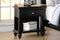 Modern Bedroom Nightstand Black Color Wooden 1 Drawers And Shelf Bedside Table Plywood - Supfirm