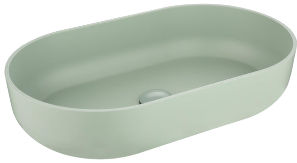 Modern Oval 24"x14" Above Bathroom Vessel Sink, Bathroom Sink for Lavatory Vanity Cabinet - Supfirm