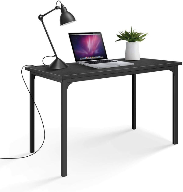 Simple Deluxe Modern Design, Simple Style Table Home Office Computer Desk for Working, Studying, Writing or Gaming, Black - Supfirm