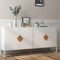 Supfirm Solid wood special shape square handle design with 4 doors and double storage sideboard - Supfirm