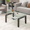 Supfirm Tempered Clear Glass Coffee Table, 2-Layers Coffee Table Living Room Center Table - Supfirm